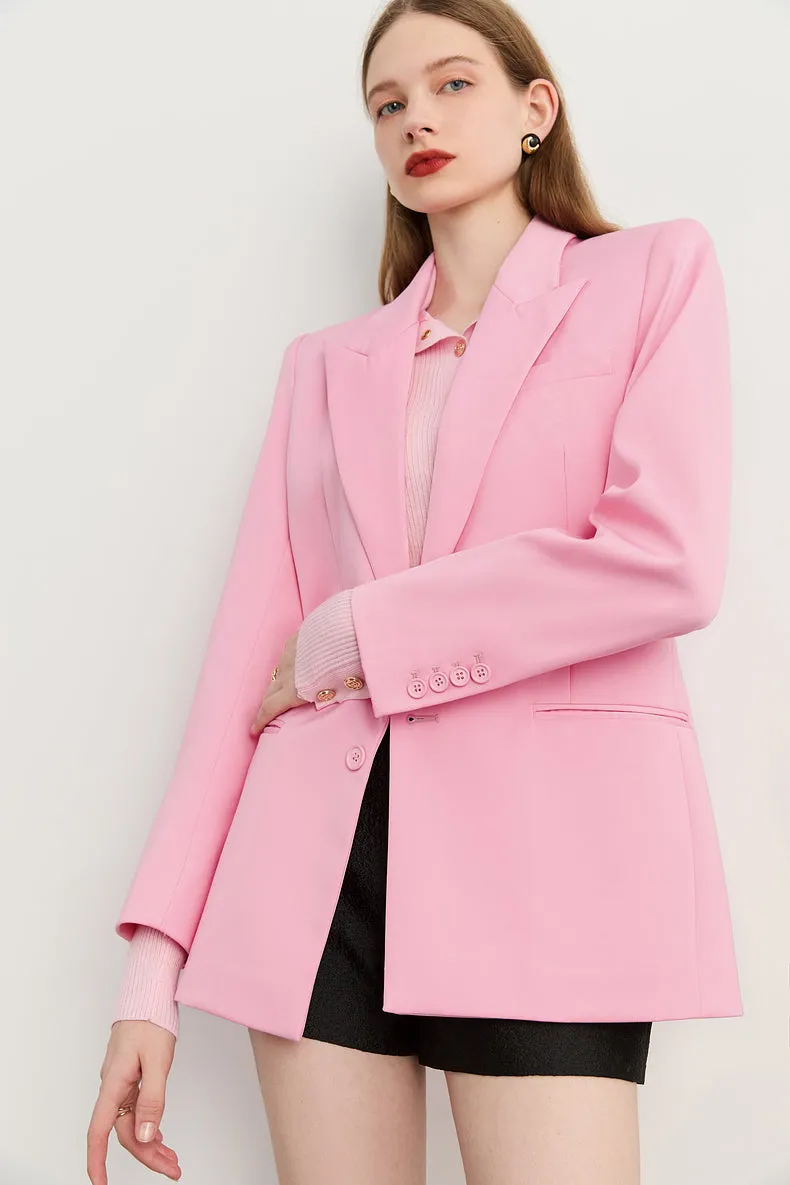 DPLAY fall New elegant feminine pink Loose Blazer - Imogen