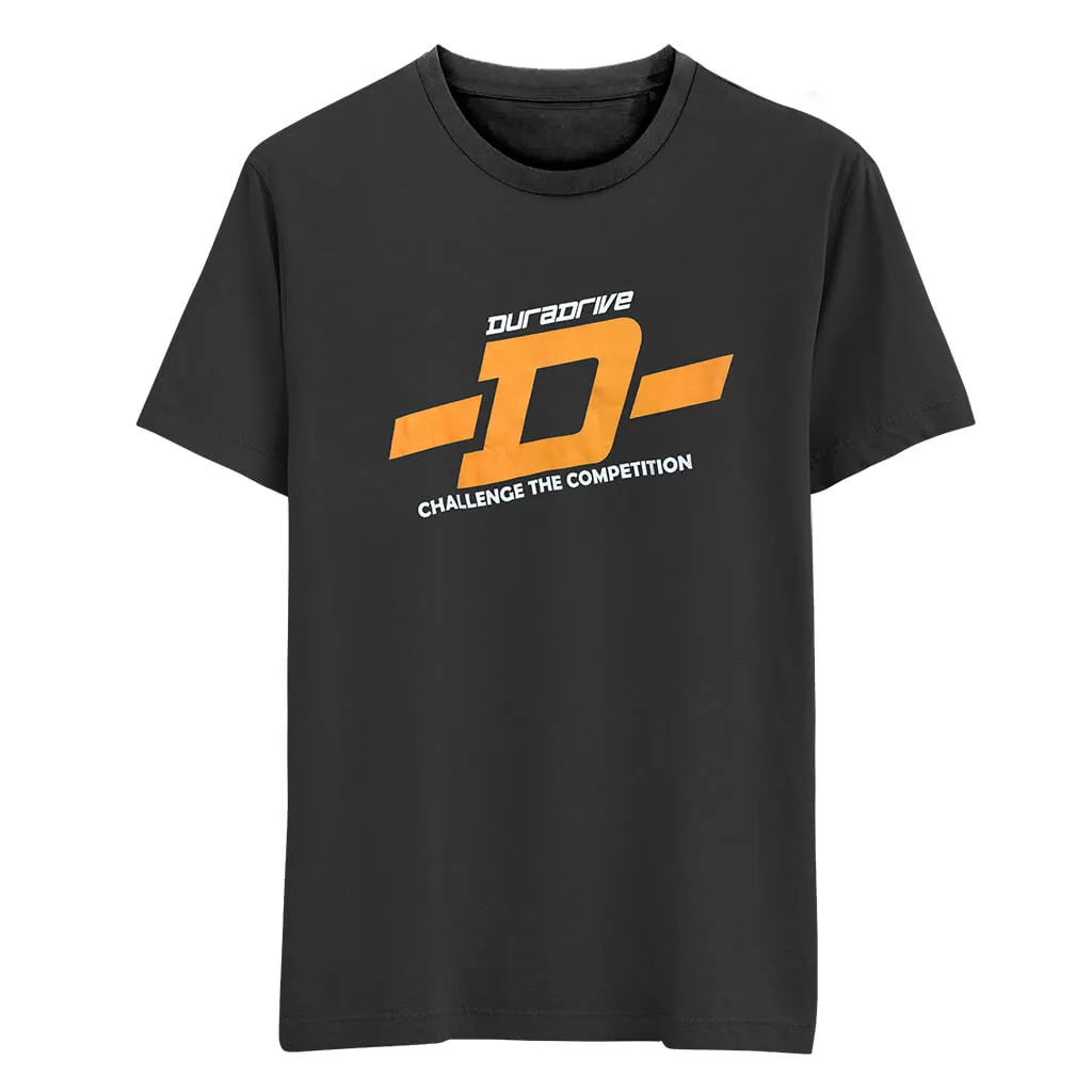 DuraDrive Men's Black Short Sleeve Cotton T-Shirt