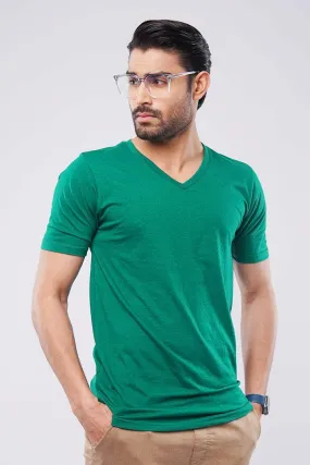 Emerald Green V-Neck