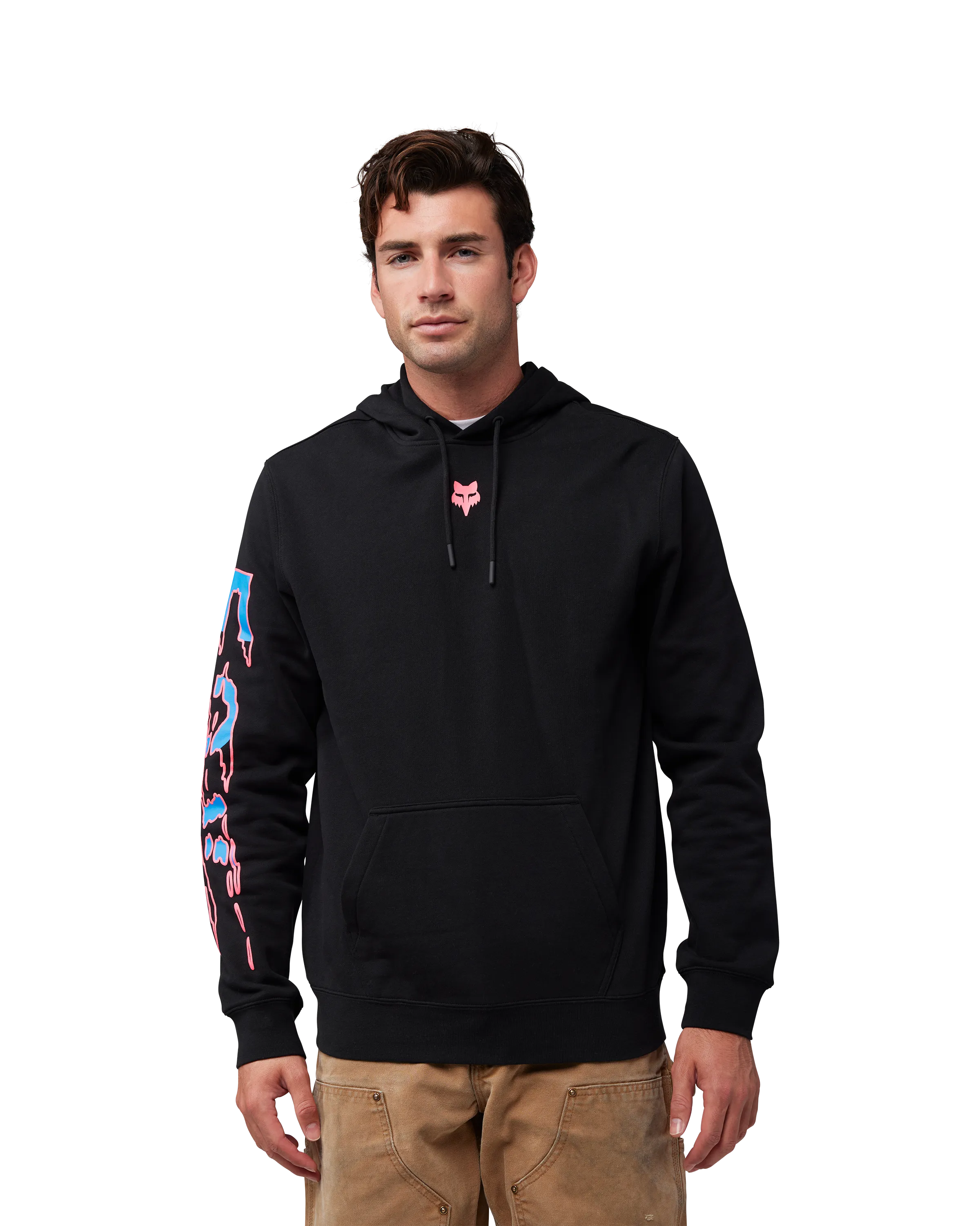 Emotion Blast Fleece Pullover Hoodie in Black