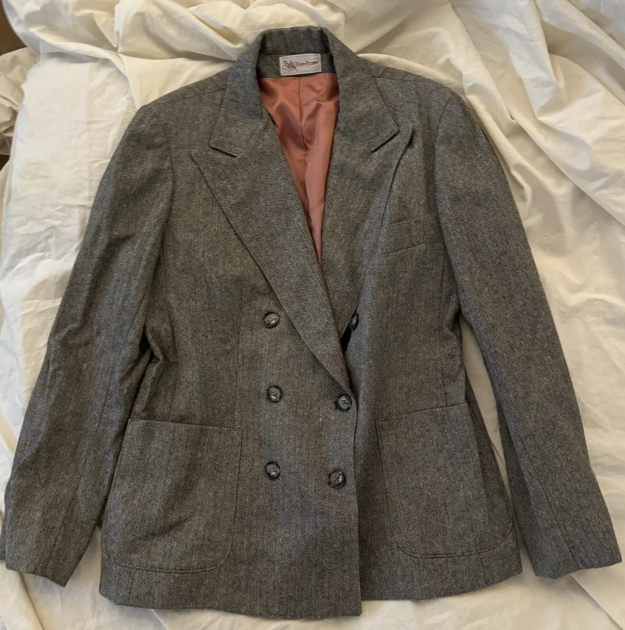 Evan Picone Herringbone Wool Blazer