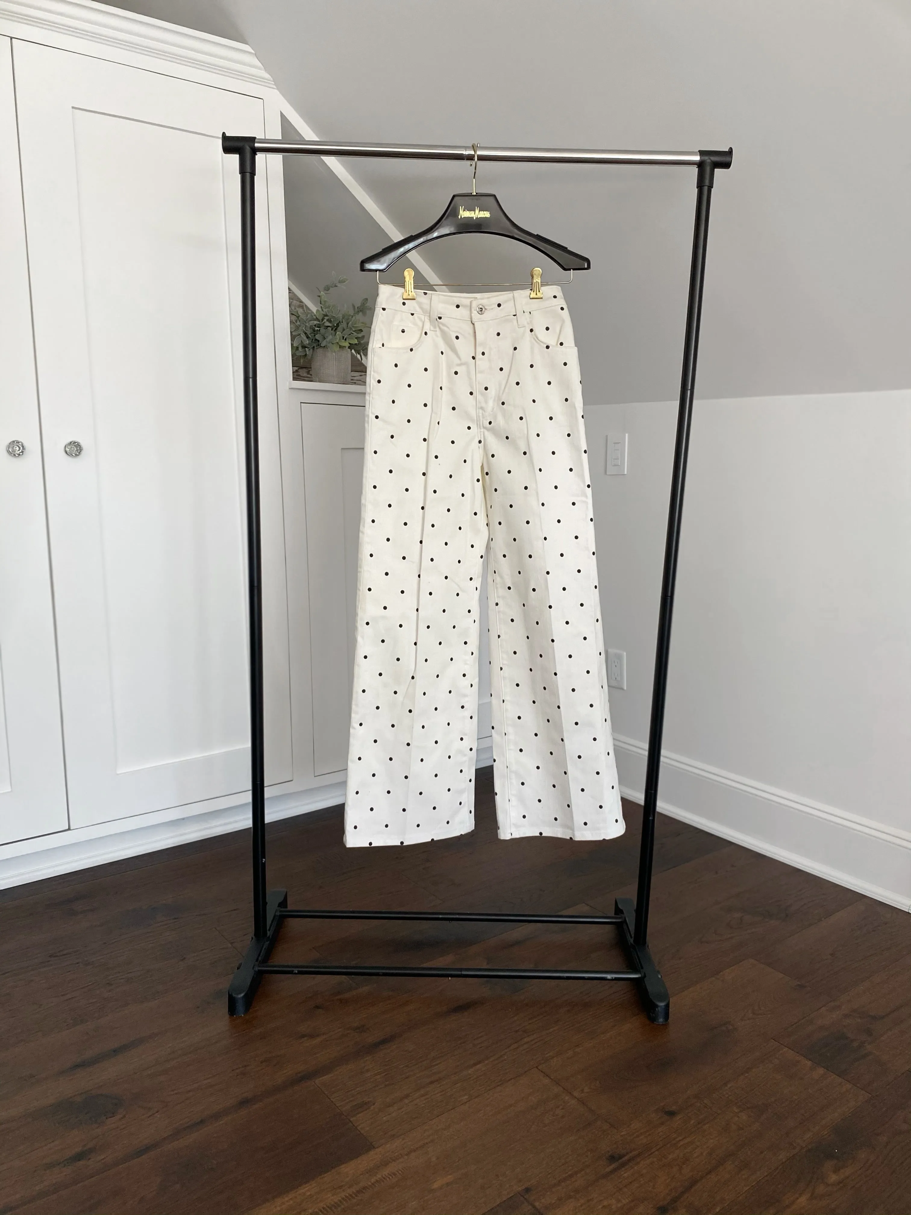 Eve Denim Polka Dot Wide-Leg