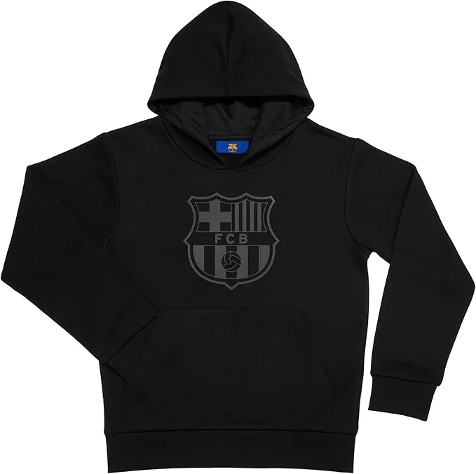 FC Barcelona Blackout Unisex Youth Cotton Pullover Hoodie