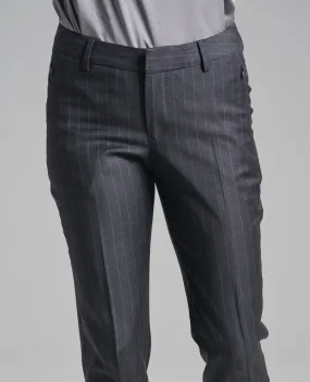 Flare Trouser - Chalk Stripe