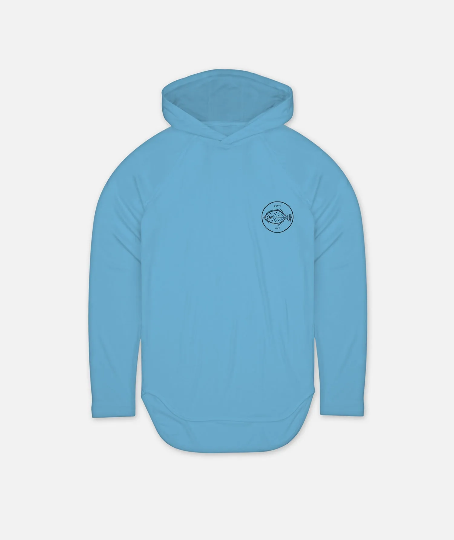 Flounder UV Hoodie - Light Blue