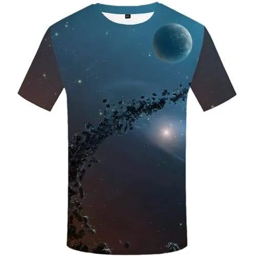 Galaxy Space T shirts Men Moon Tshirts Novelty Nebula Tshirt Anime Fantasy T-shirts 3d Harajuku Tshirts Cool Short Sleeve