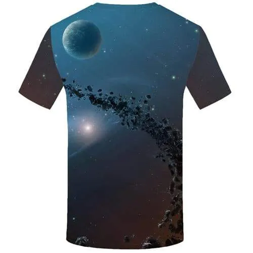 Galaxy Space T shirts Men Moon Tshirts Novelty Nebula Tshirt Anime Fantasy T-shirts 3d Harajuku Tshirts Cool Short Sleeve