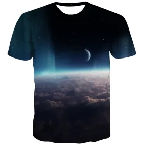 Galaxy T-shirt Men Planet Shirt Print Starry Sky T shirts Funny Colorful T-shirts 3d Harajuku Tshirts Cool