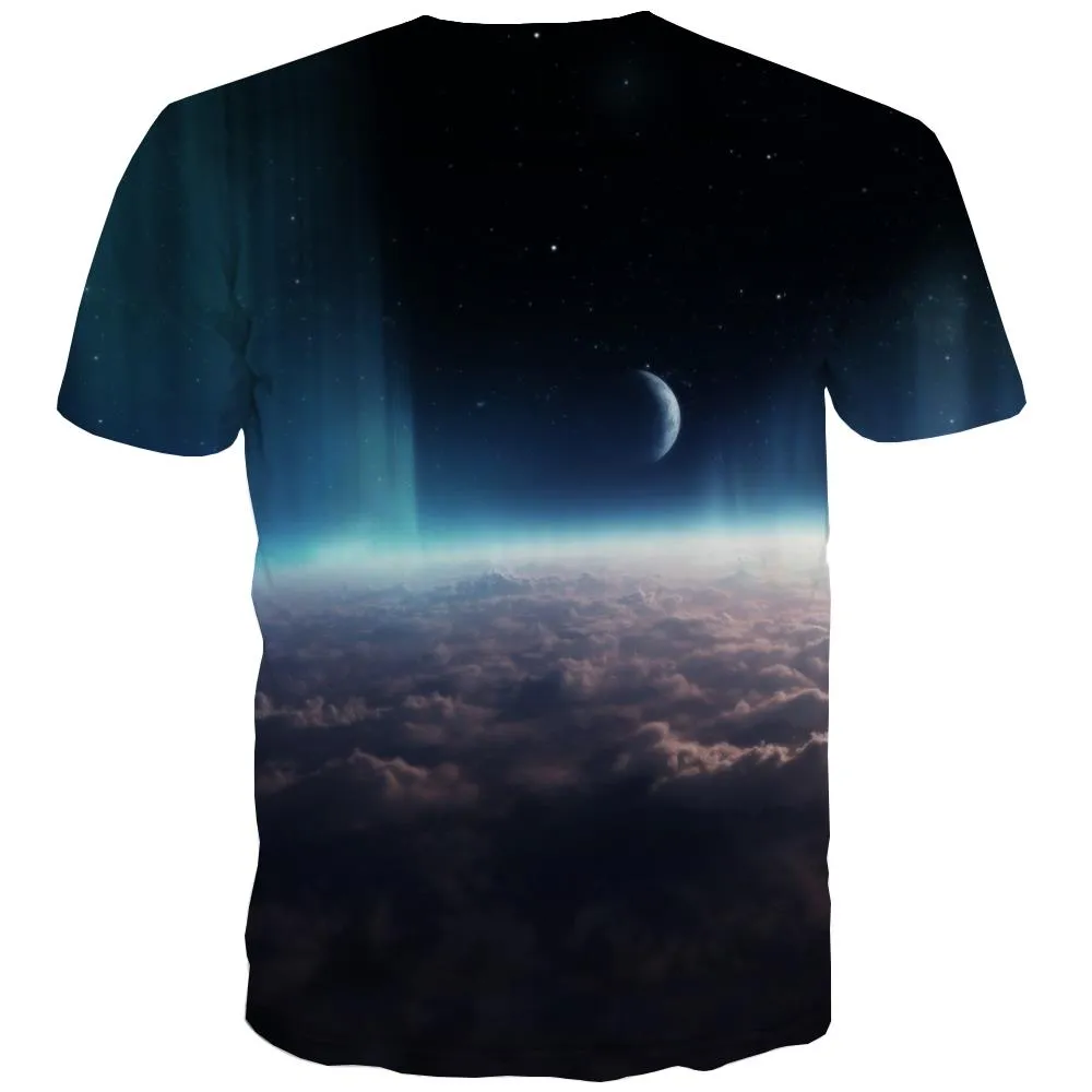 Galaxy T-shirt Men Planet Shirt Print Starry Sky T shirts Funny Colorful T-shirts 3d Harajuku Tshirts Cool