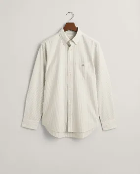 GANT - Oxford Banker Stripe Shirt, Milky Matcha