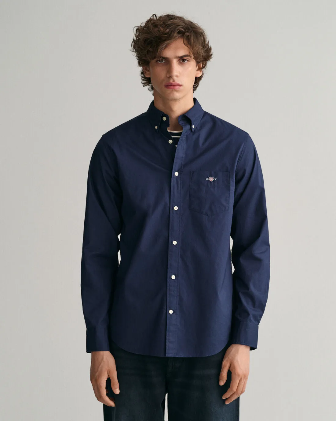 GANT - Regular Poplin Shirt, Navy