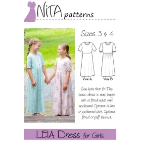 Girls' Leia Knit Dress Pattern