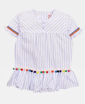 Girls Striped Fusion Top