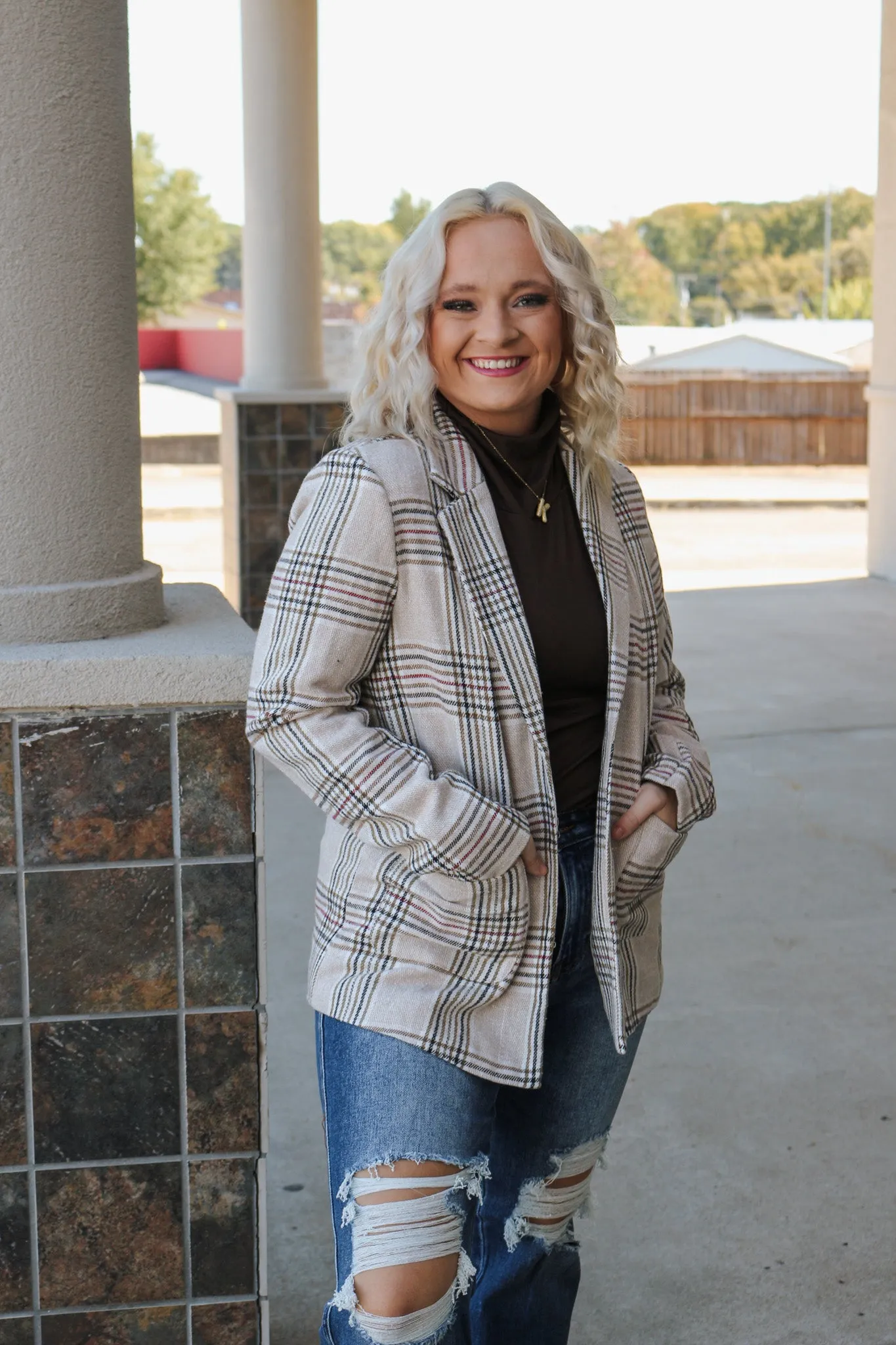 Giving Orders Plaid Bynes Blazer -2 Colors