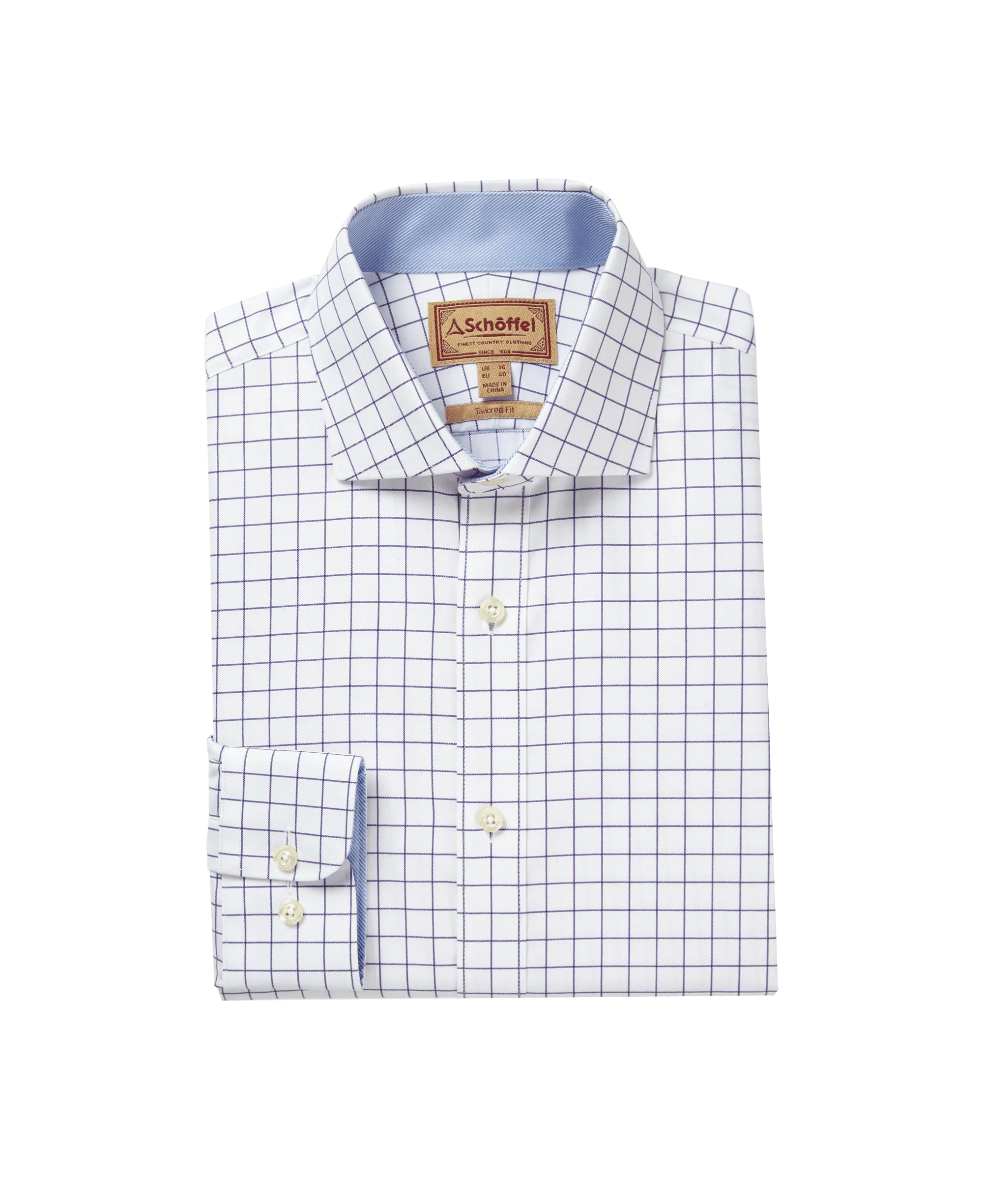 Greenwich Tailored Shirt - Purple Check