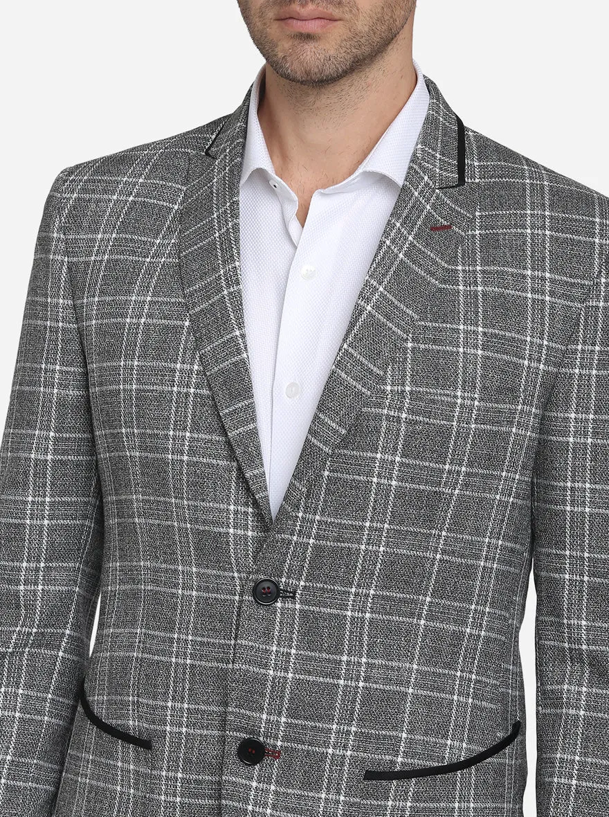 Grey & White  Blazer  | JB Studio