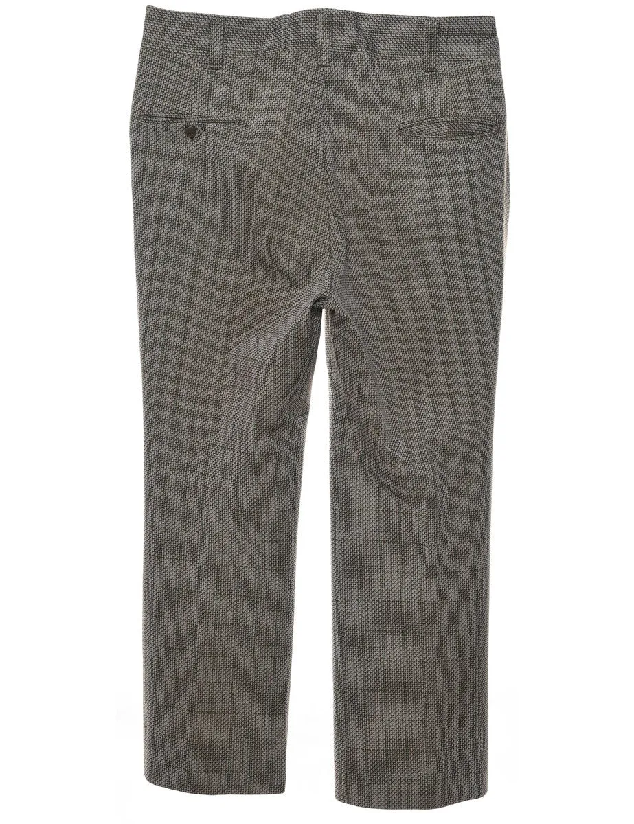 Grey Checked Trousers - W38 L29