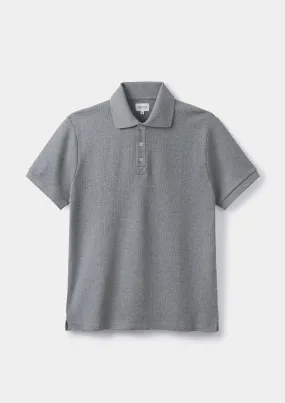 Grey Cotton Polo Shirt