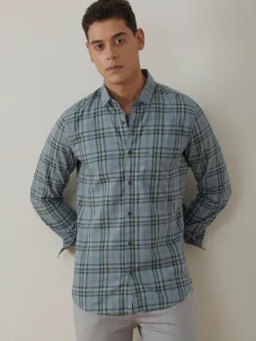 Grey Green Checks Shirt