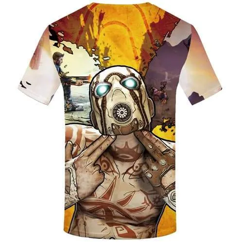 Gun T-shirt Men Cartoon Tshirts Casual War Tshirts Novelty Alien T shirts Funny Cosplay Shirt Print Short Sleeve T shirts