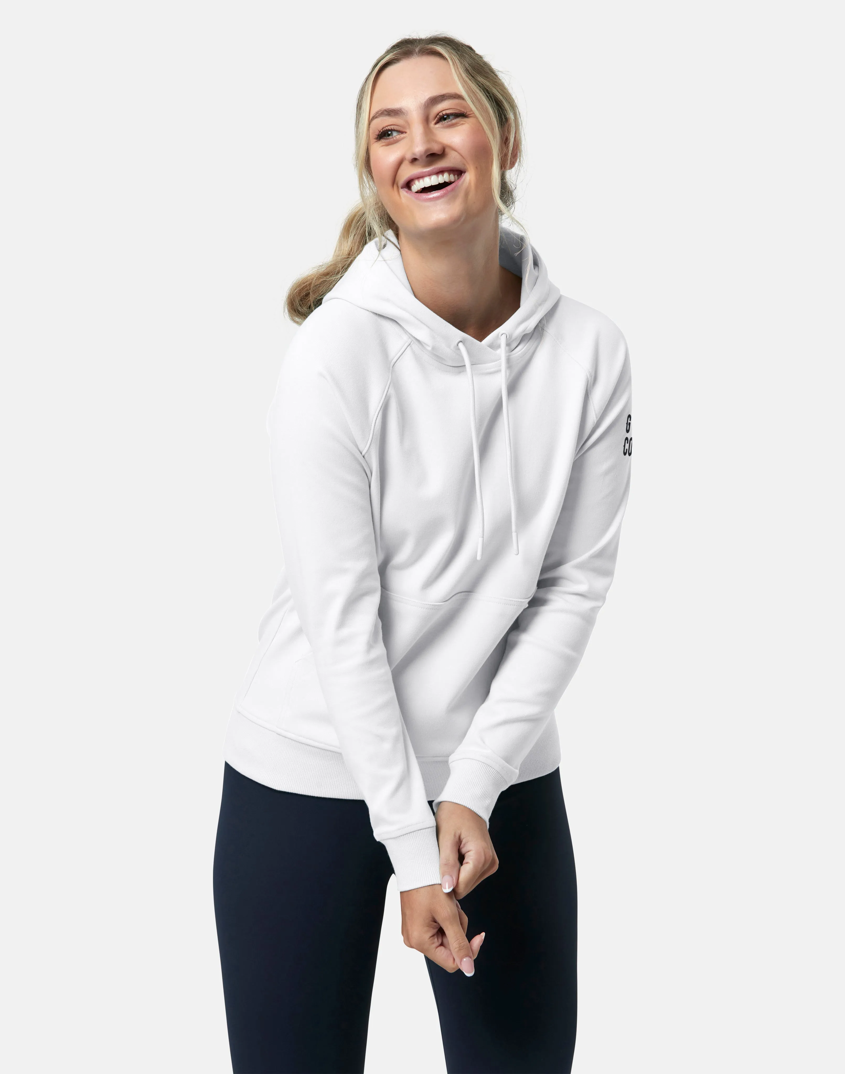 Gym Coffee Chill Pullover Hoodie (Womens) - White