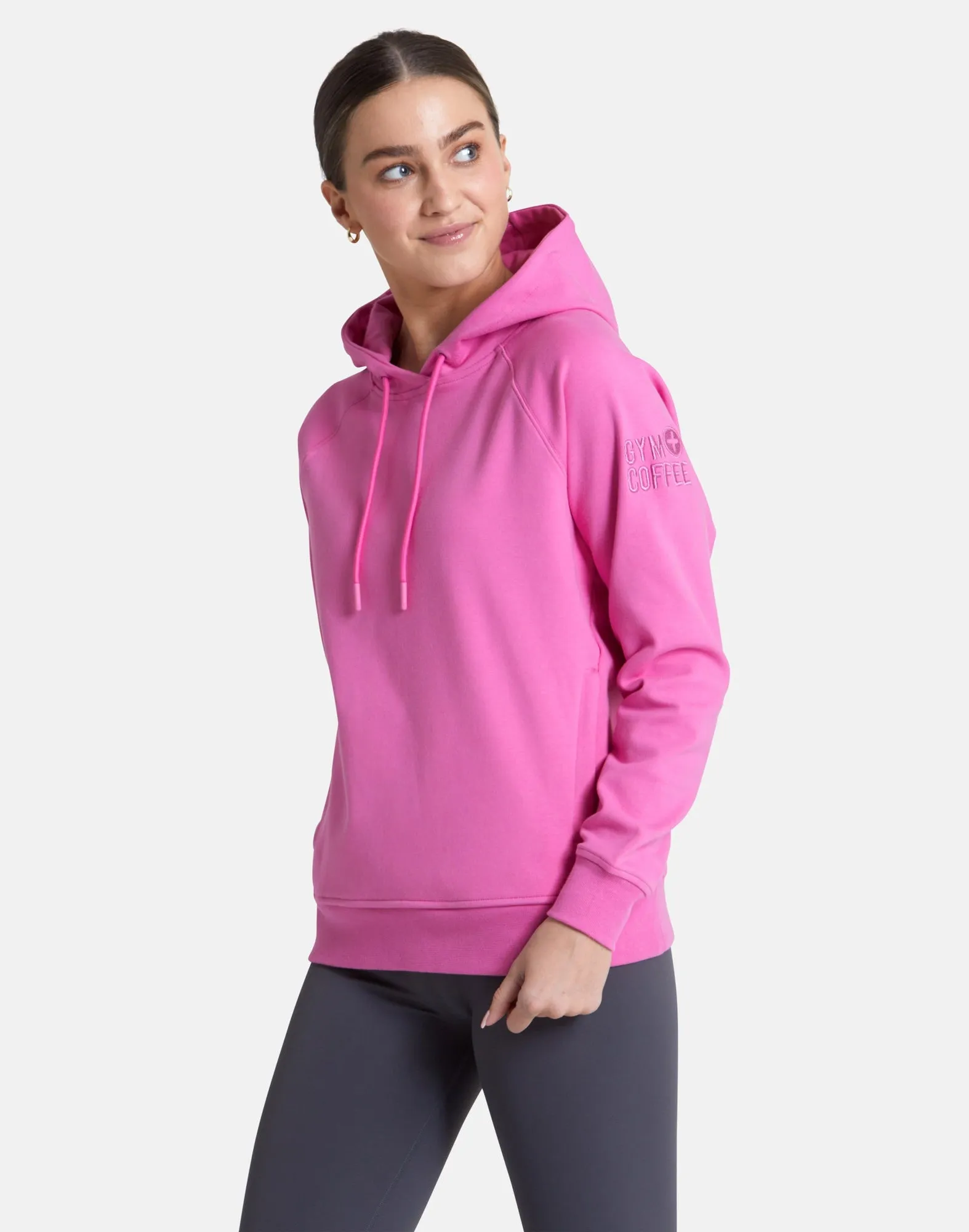 Gym Coffee Essential Hoodie (Womens) - Empower Pink