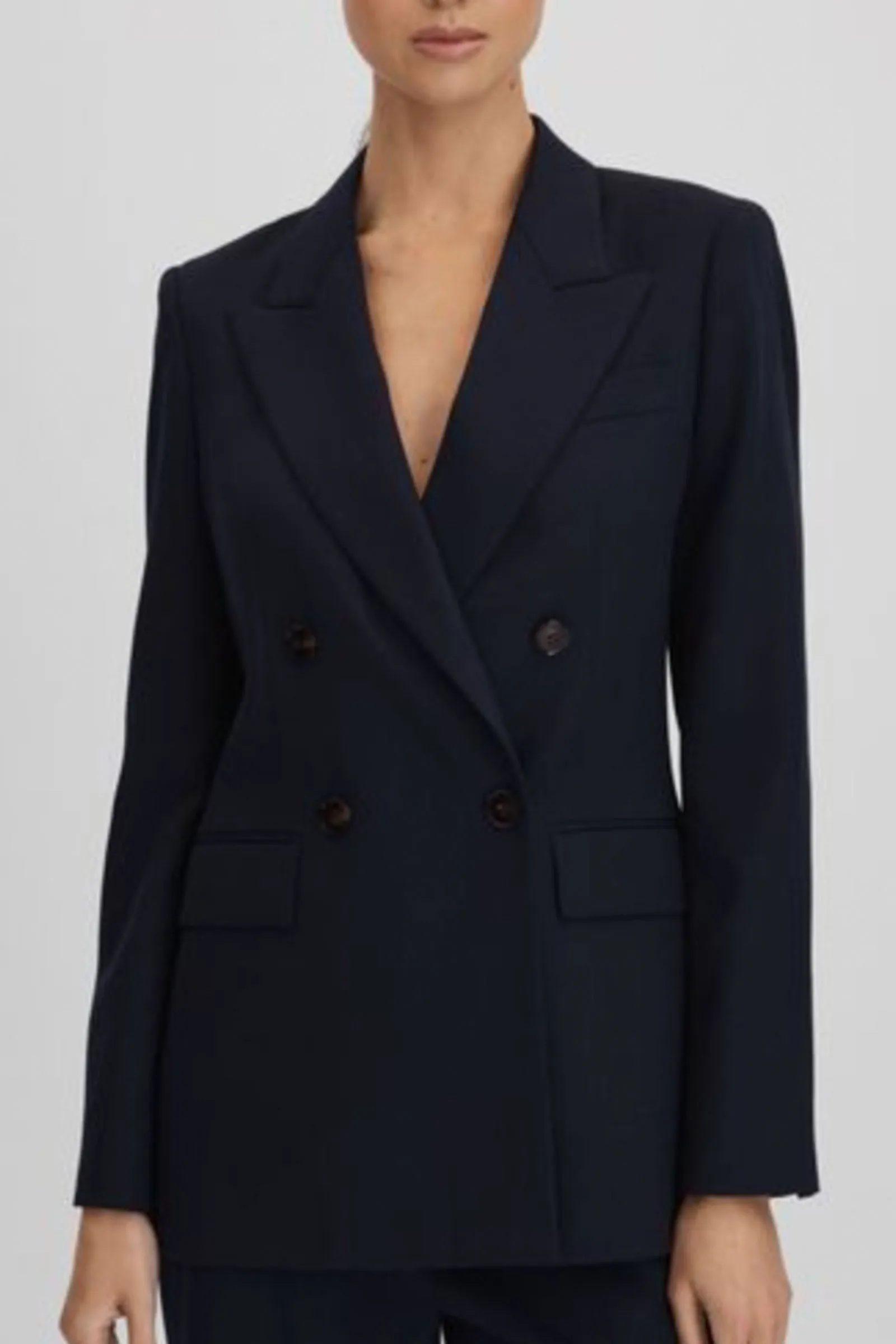 Harley Wool Blend Double Breasted Suit Blazer