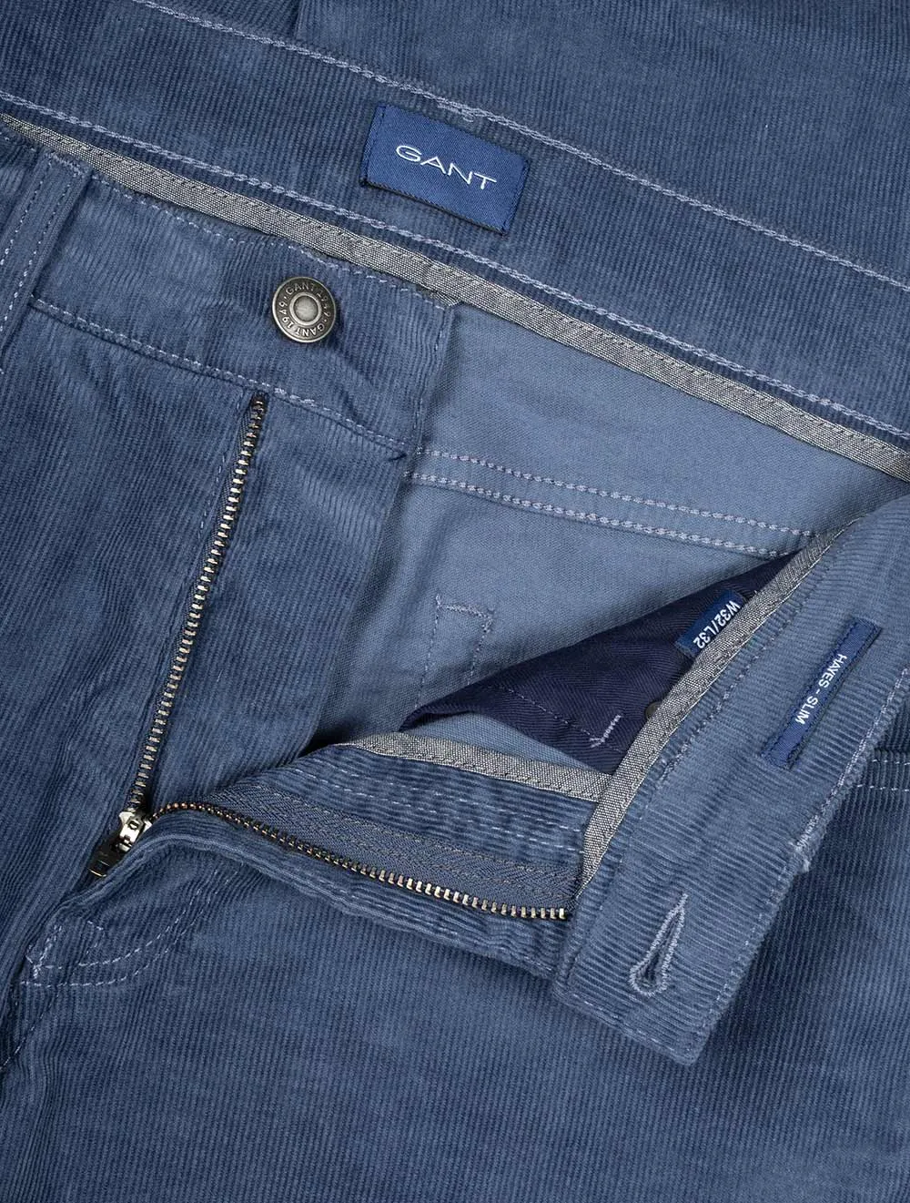 Hayes Slim Fit Corduroy Jeans Dark Salty Sea