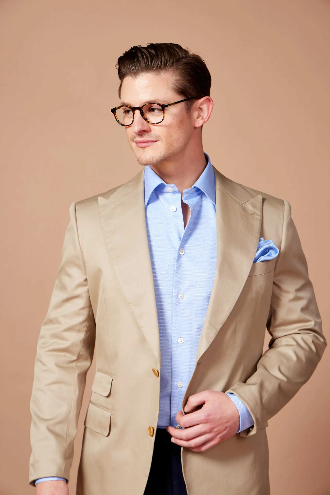 HENRY SARTORIAL Parma Cotton Blazer BEIGE REG