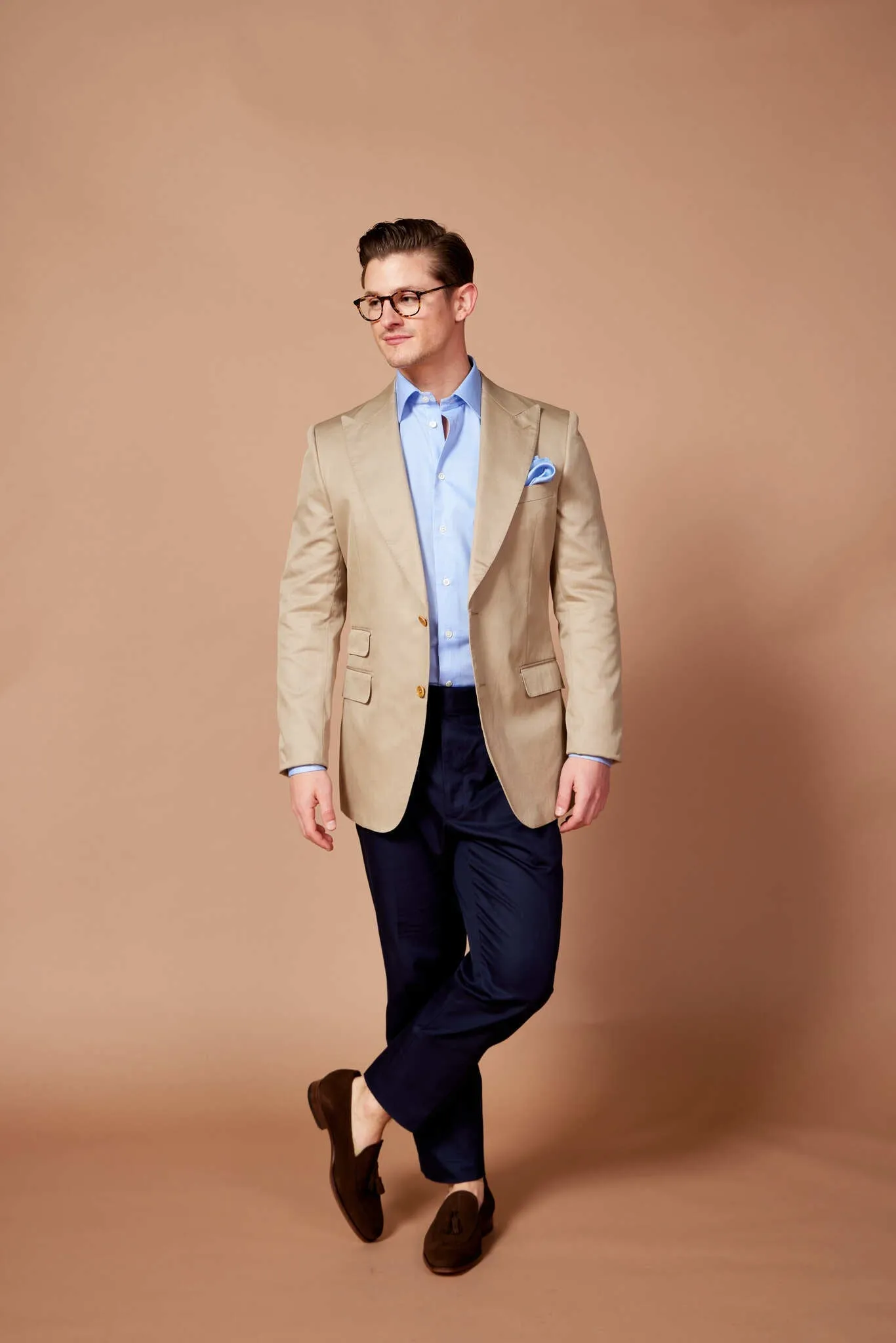 HENRY SARTORIAL Parma Cotton Blazer BEIGE REG