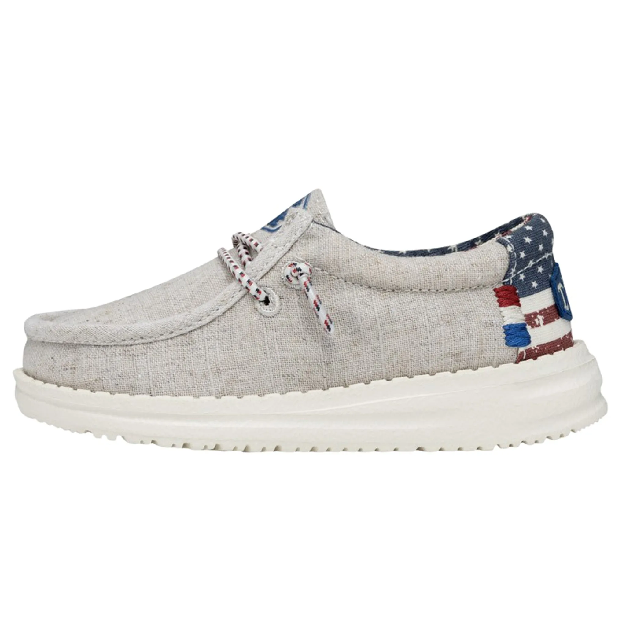 Hey Dude Wally Toddler Off White Patriotic