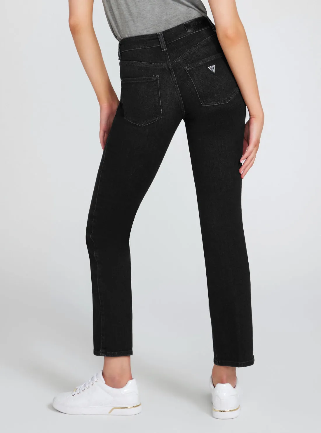 High-Rise Sexy Straight Leg Denim Jeans In Orbit Wash