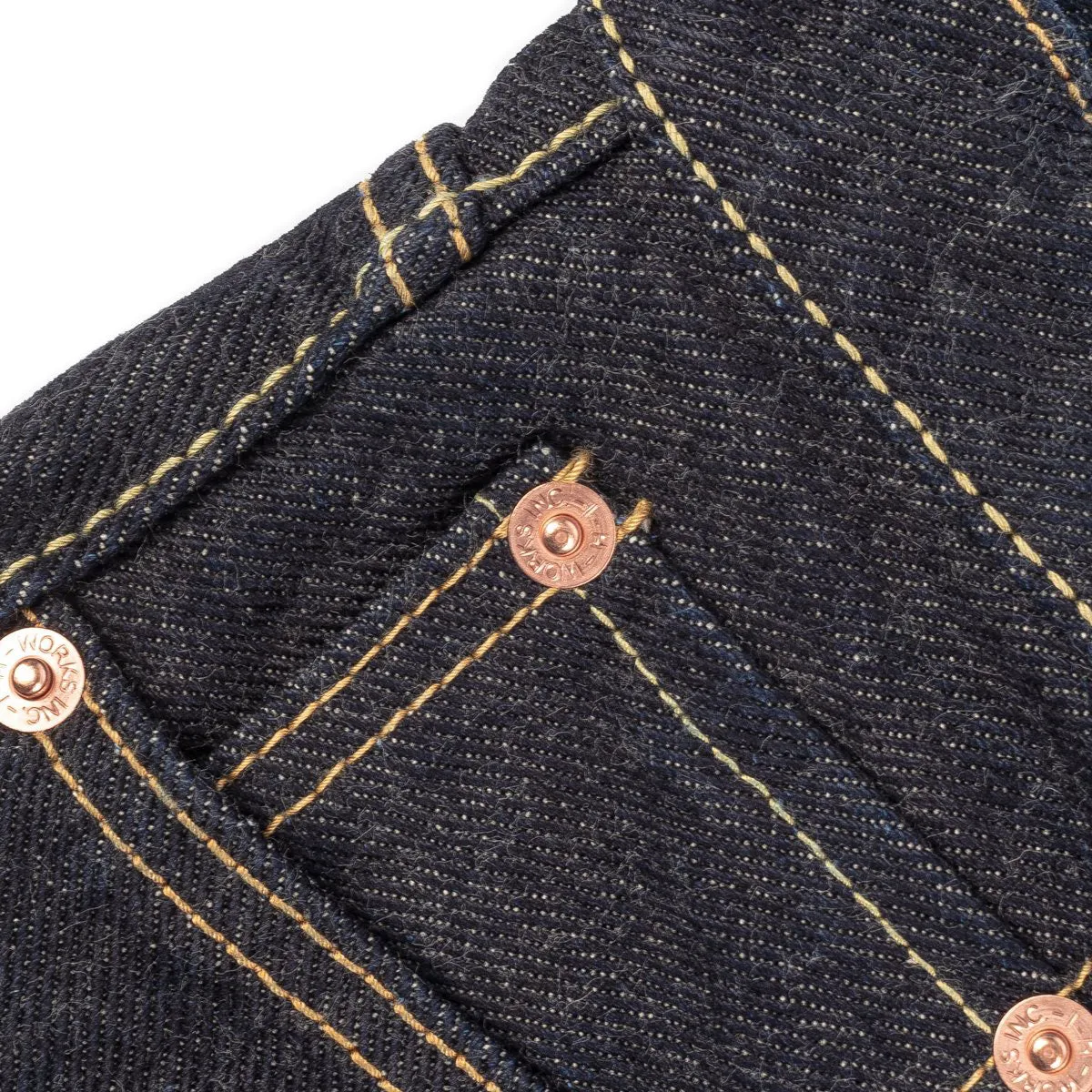 IH-634S-19L - 19oz Left Hand Twill Selvedge Denim Straight Cut Jeans - Indigo