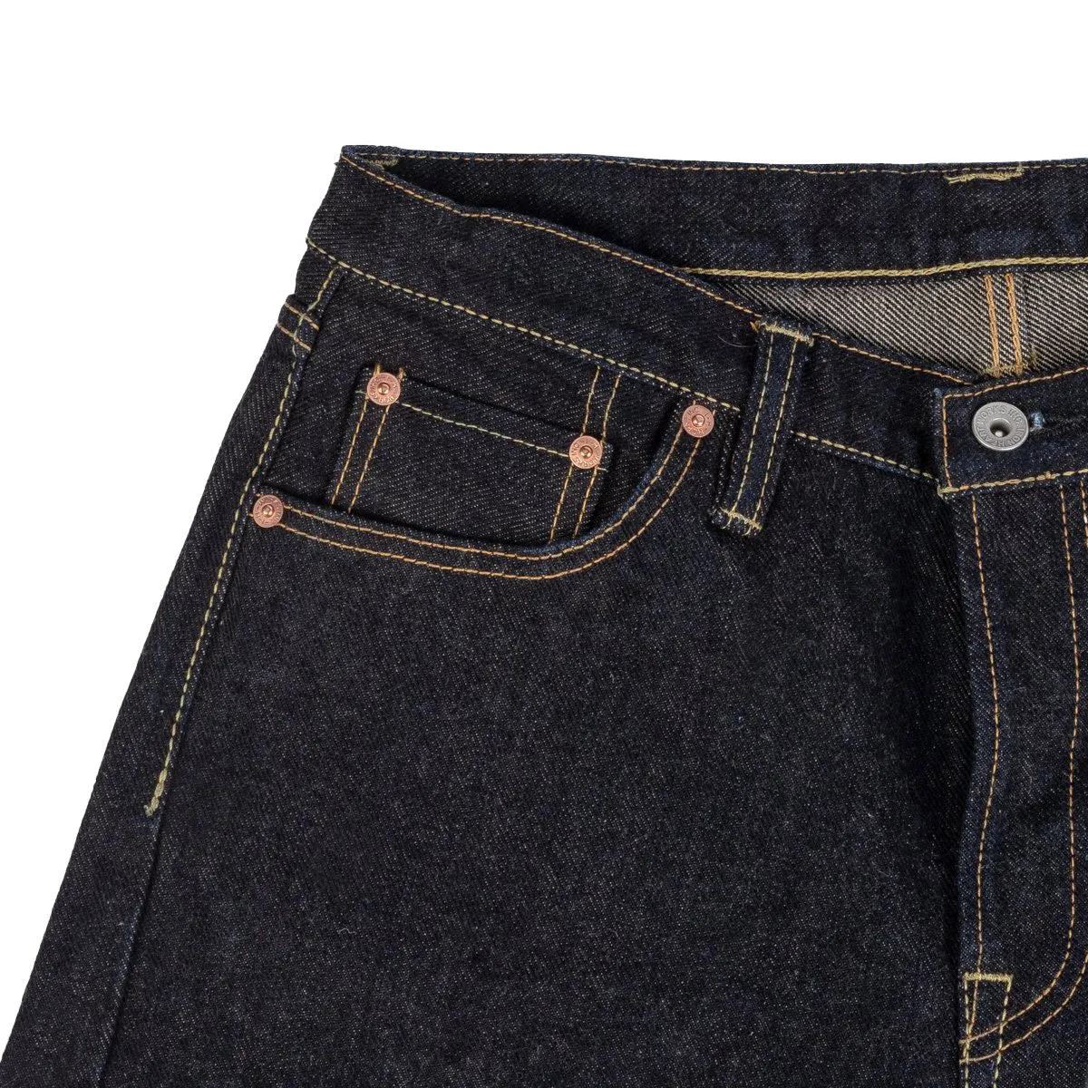 IH-634S-19L - 19oz Left Hand Twill Selvedge Denim Straight Cut Jeans - Indigo