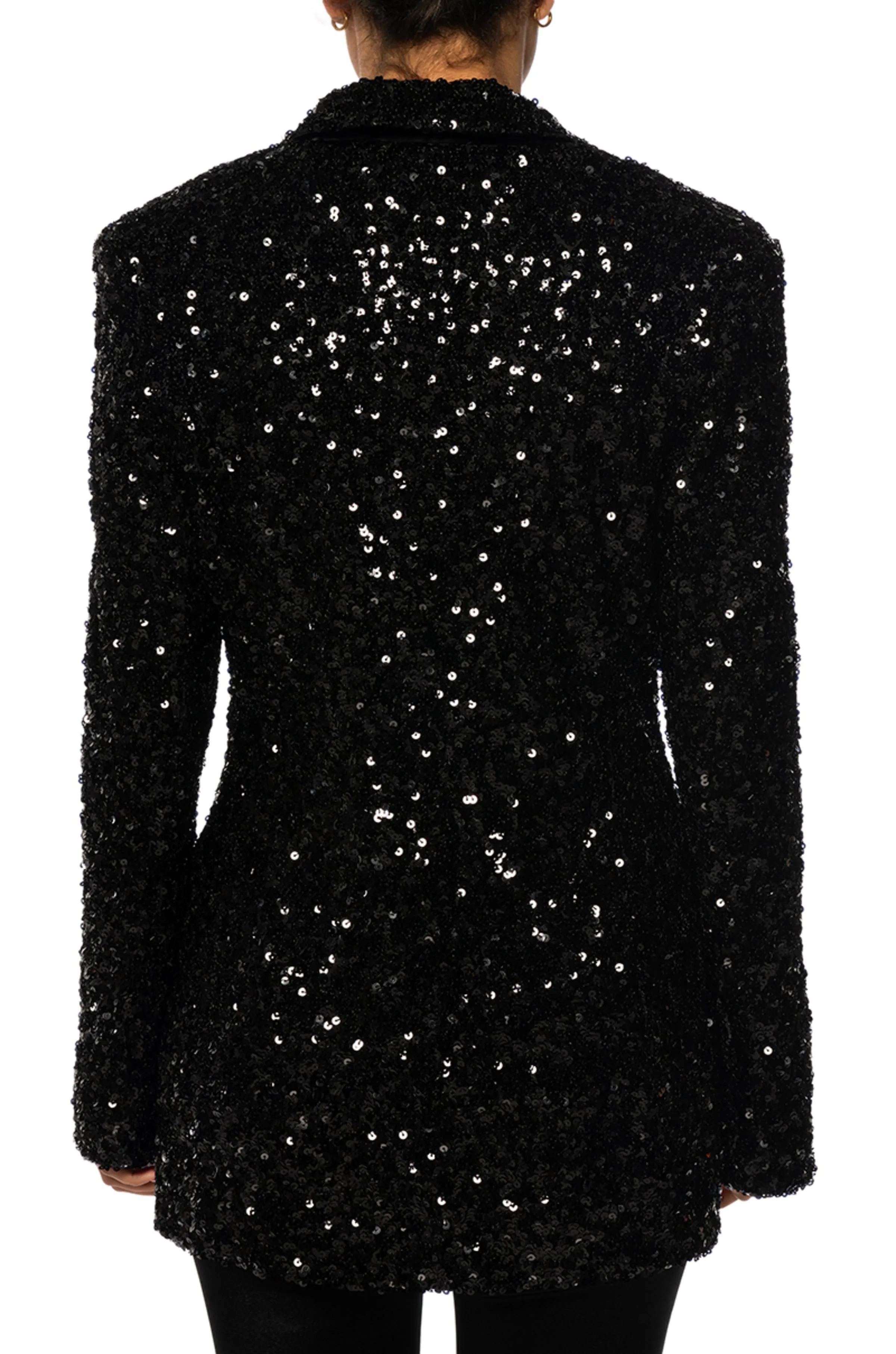 ISA-SEQUIN-BLACK BLAZER