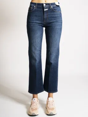 Jeans Cropped Flare Blu