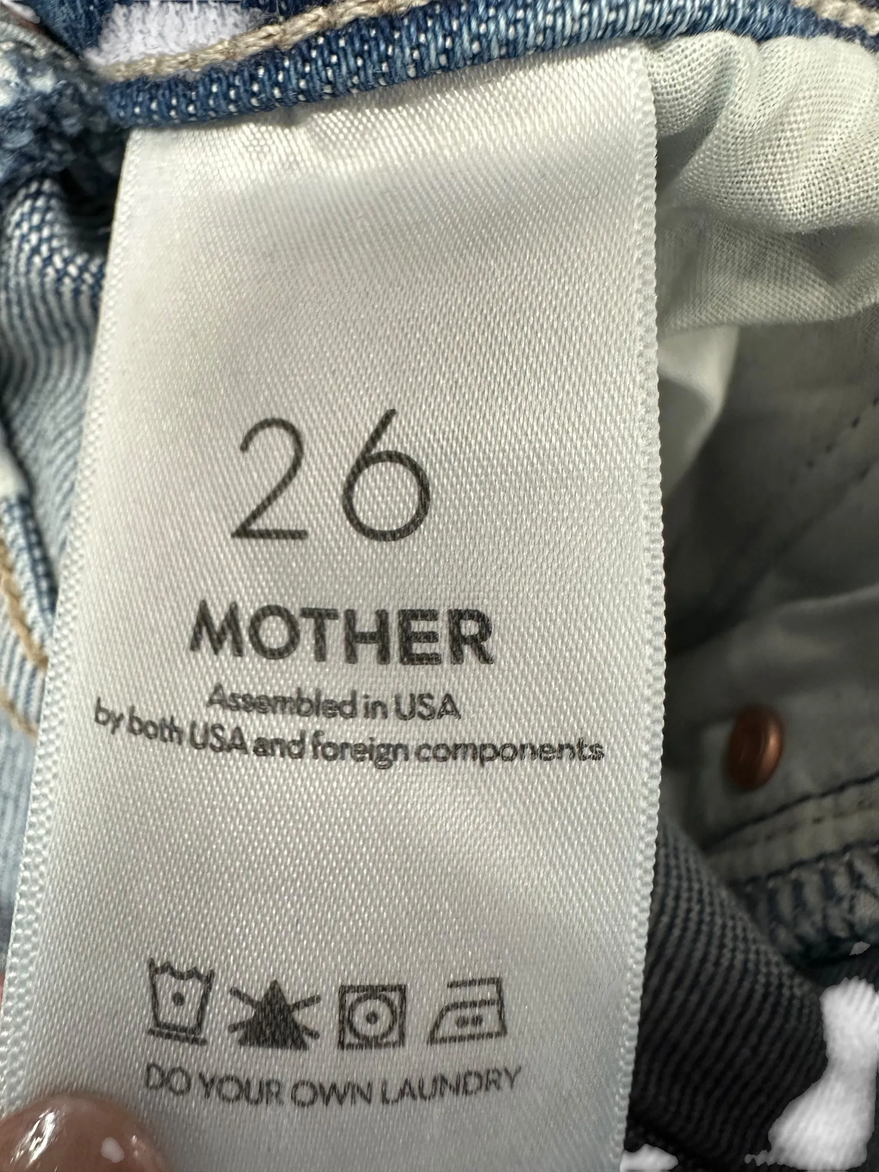 Jeans Straight By Mother Jeans In Blue Denim, Size: 2