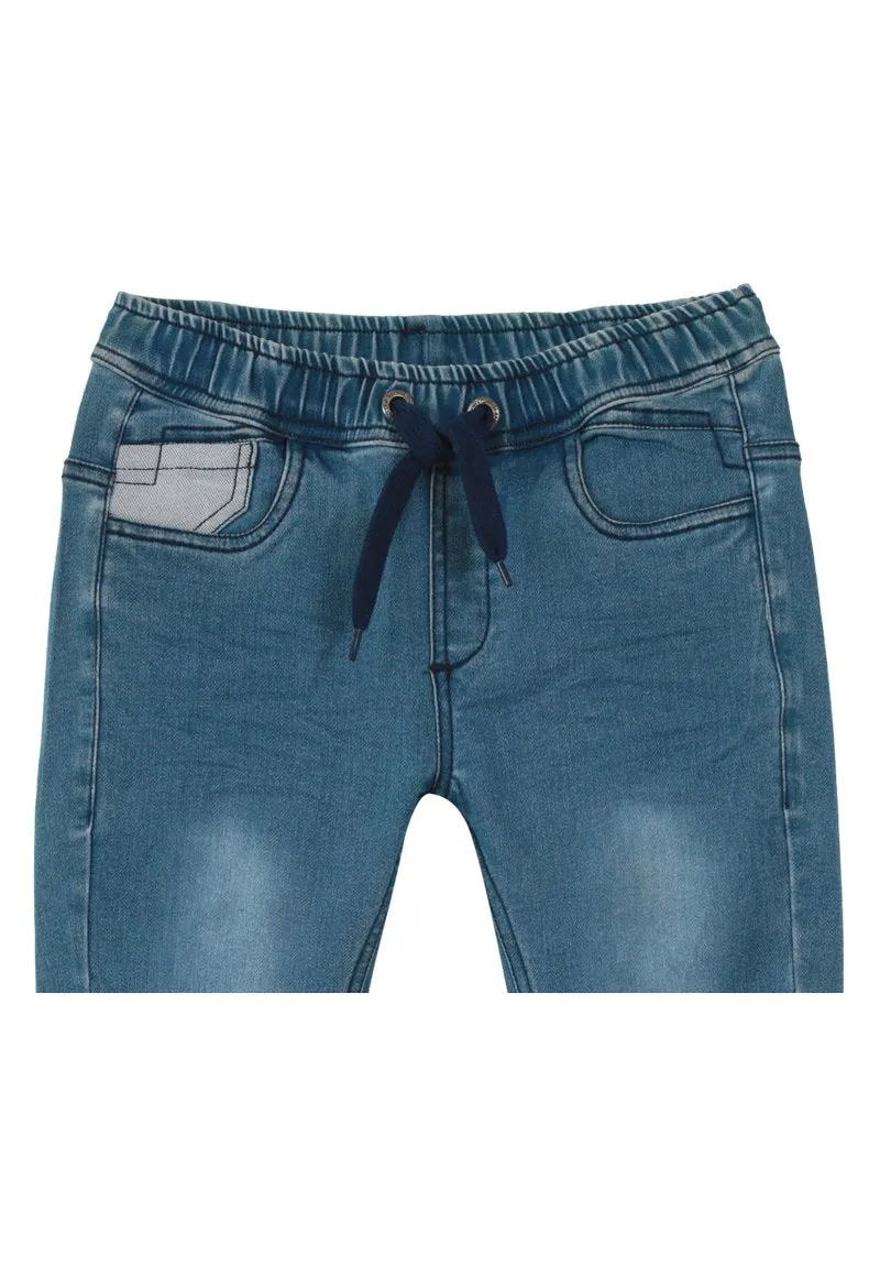 Jeans Super elastic Niño Denim celeste Black and Blue