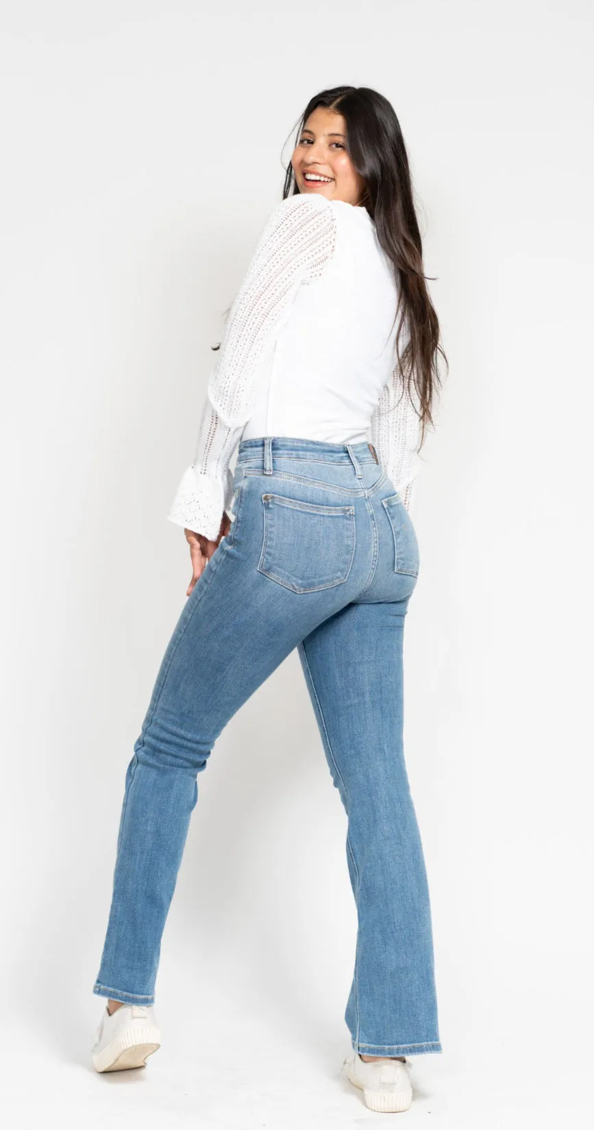 Judy Blue High Waist Classic Contrast Wash Bootcut Denim