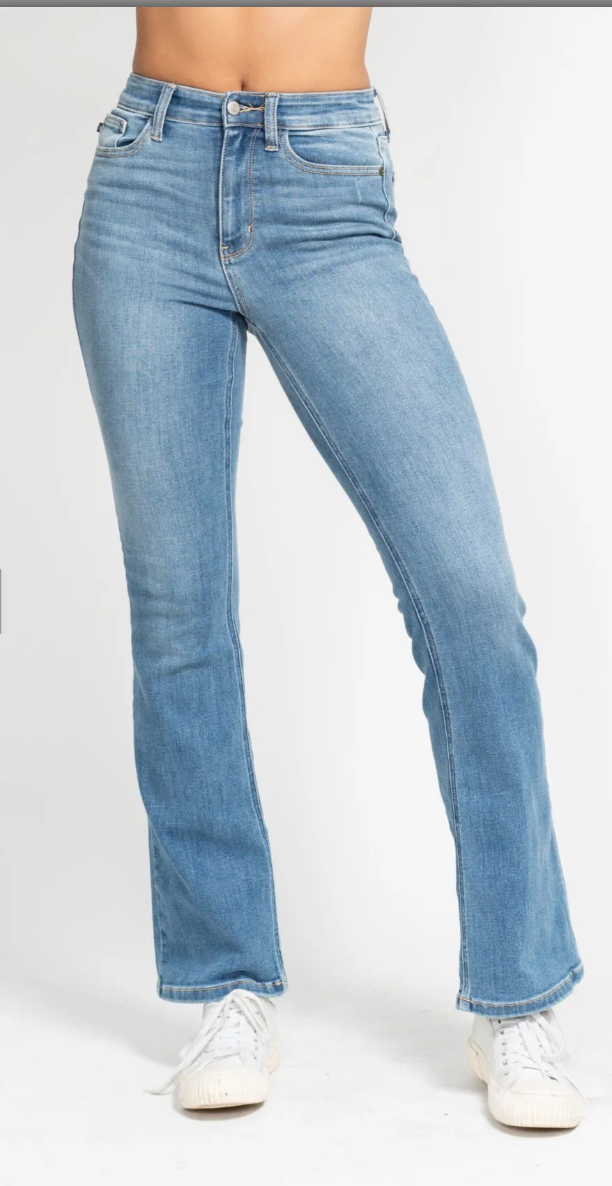 Judy Blue High Waist Classic Contrast Wash Bootcut Denim