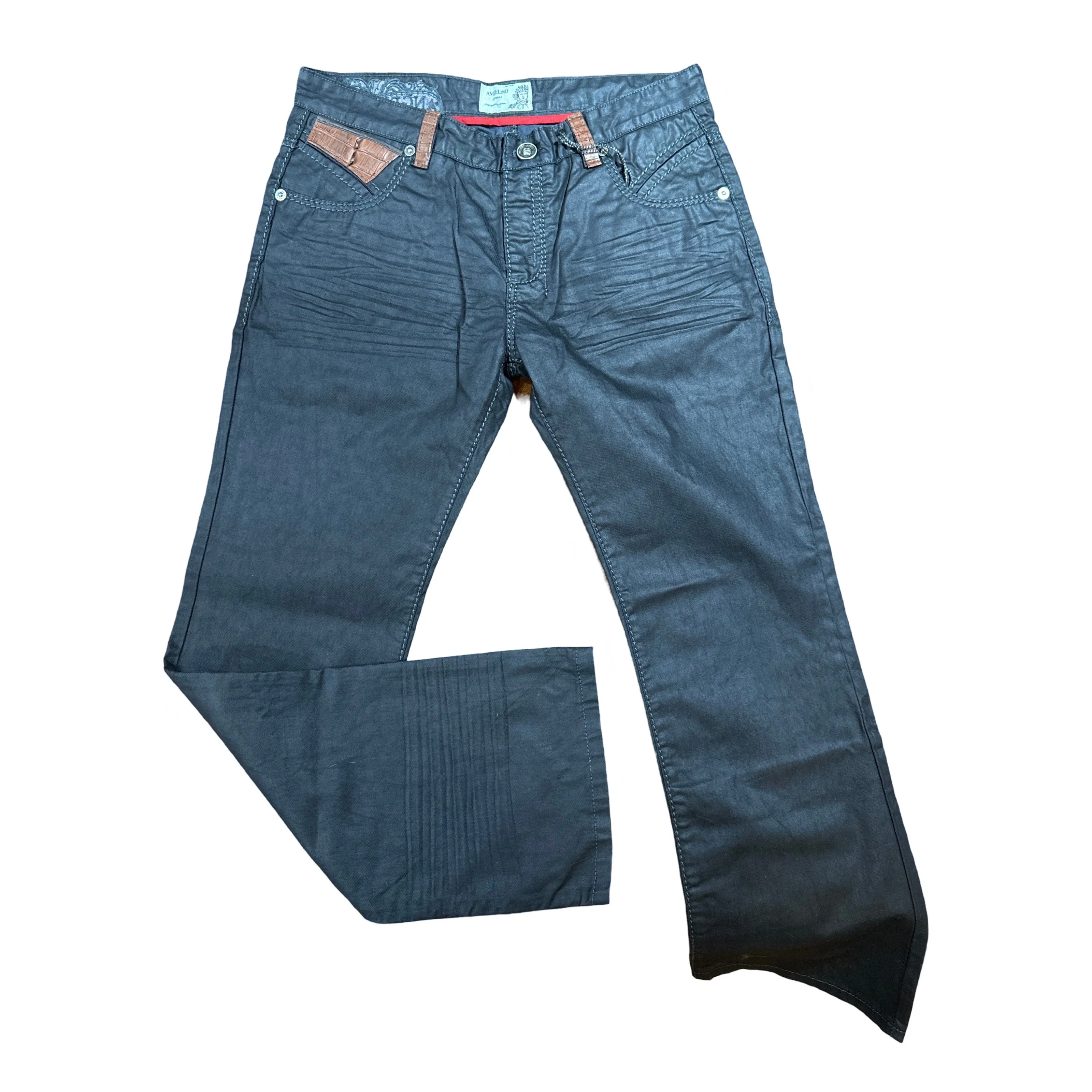 Kashani x Angelino Jeans w/ Brown Alligator Tail Pockets