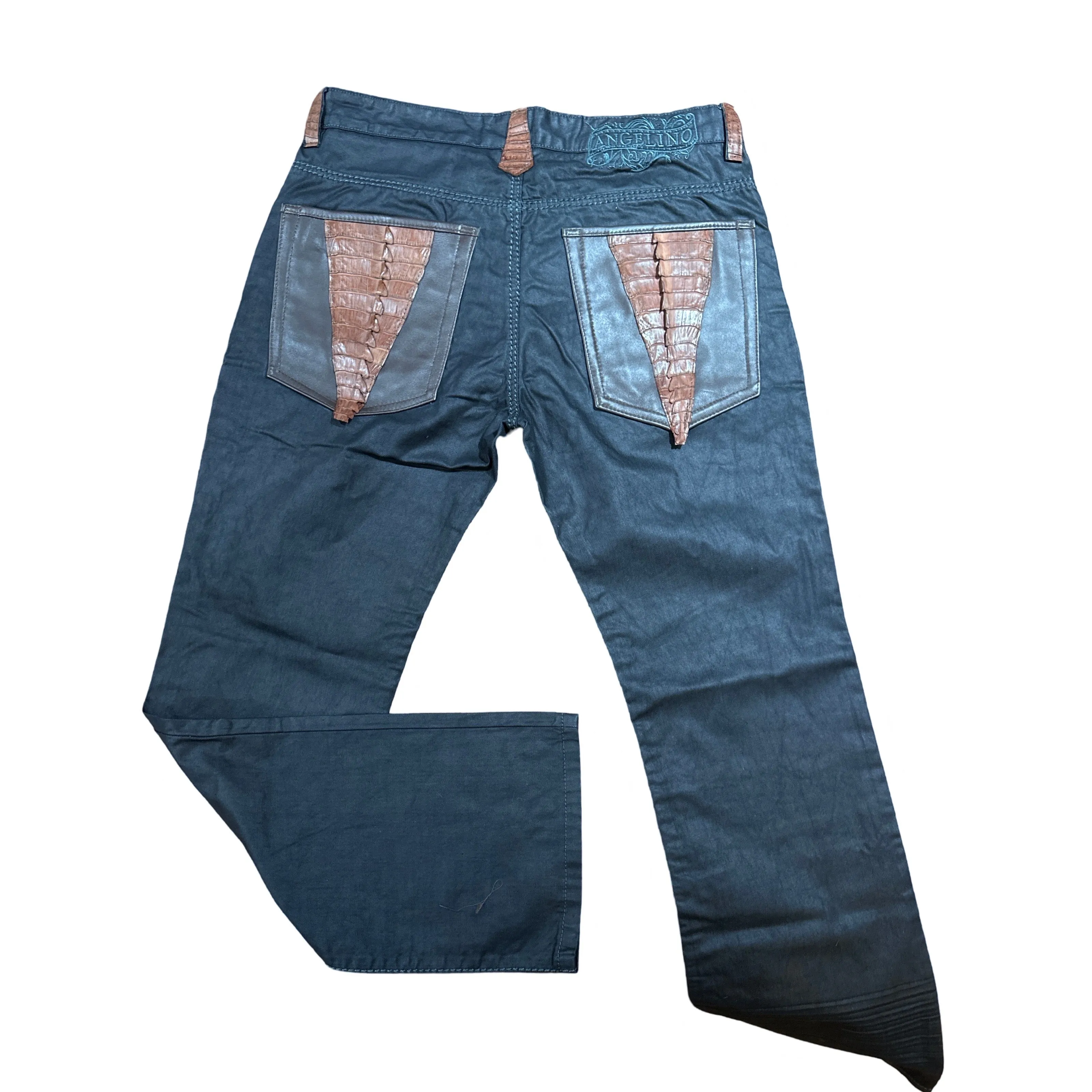 Kashani x Angelino Jeans w/ Brown Alligator Tail Pockets