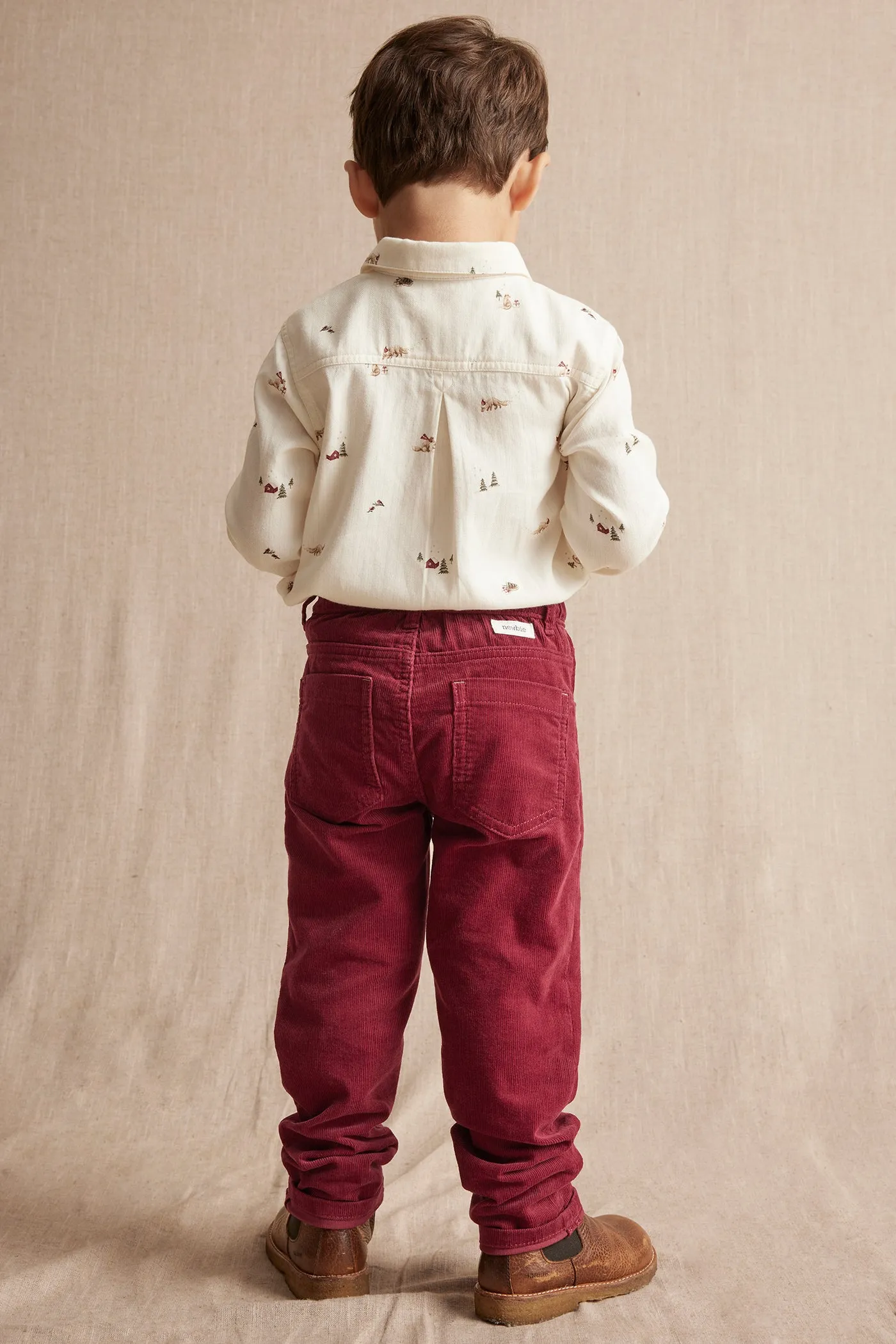 Kids' red corduroy trousers