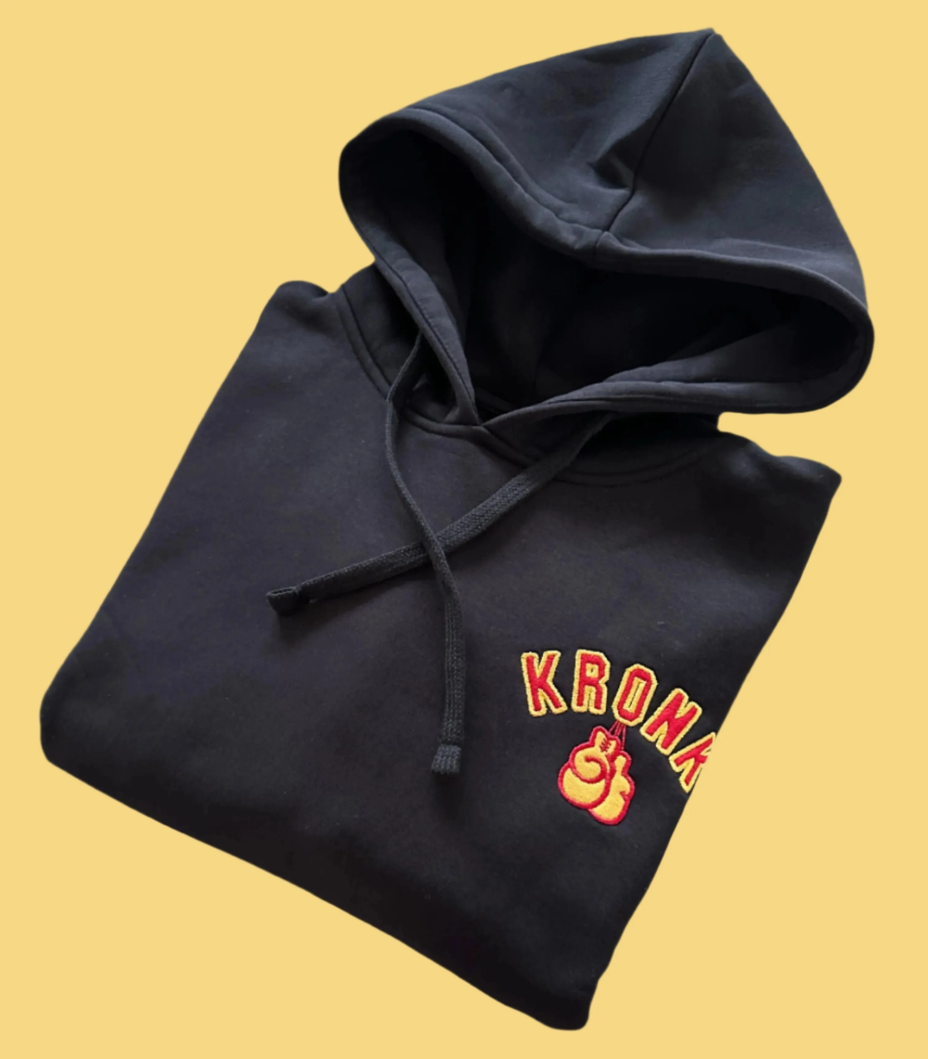 KRONK Thomas Hearns Applique Hoodie Loose Fit Black