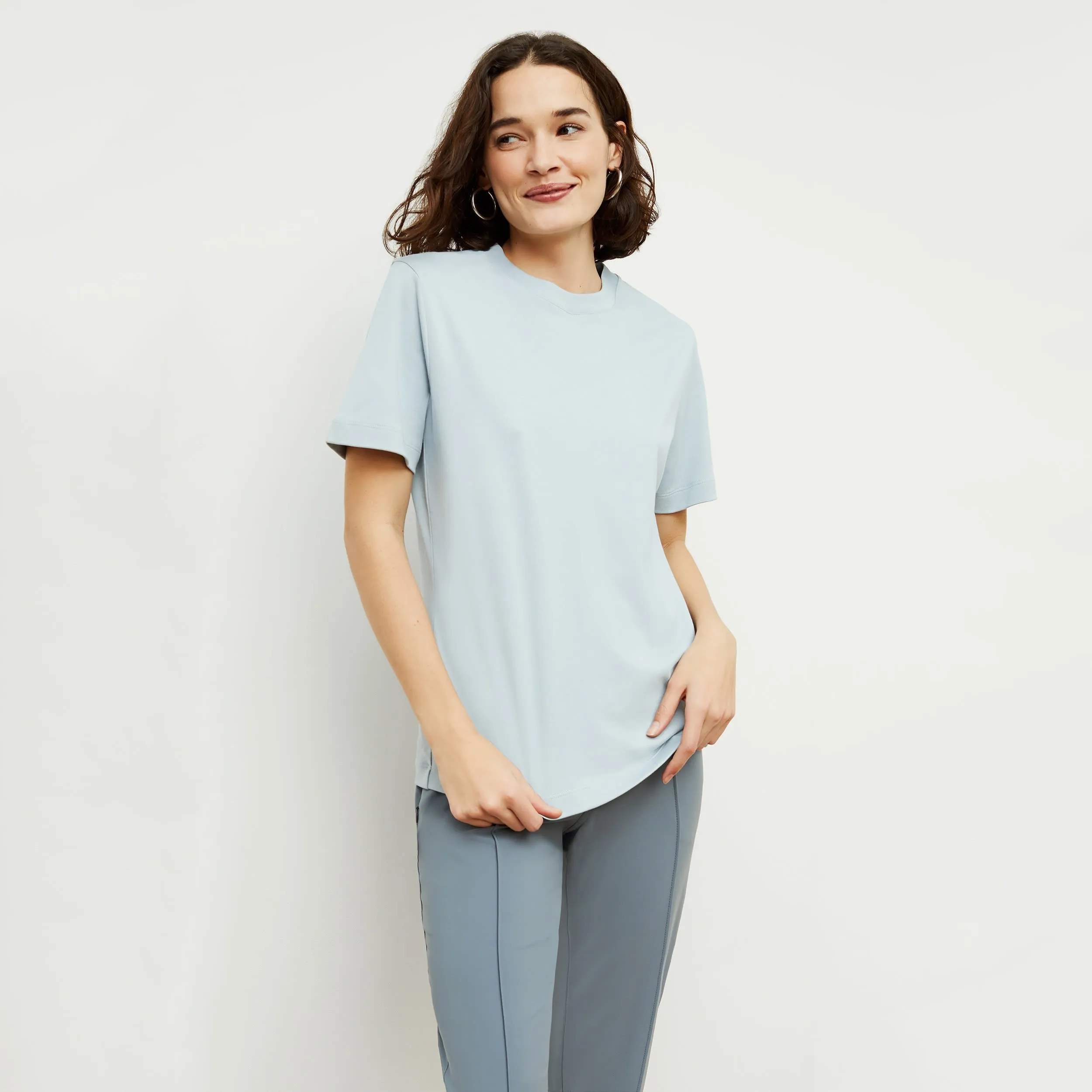 Leslie T-Shirt - Pima Cotton :: Sky Blue