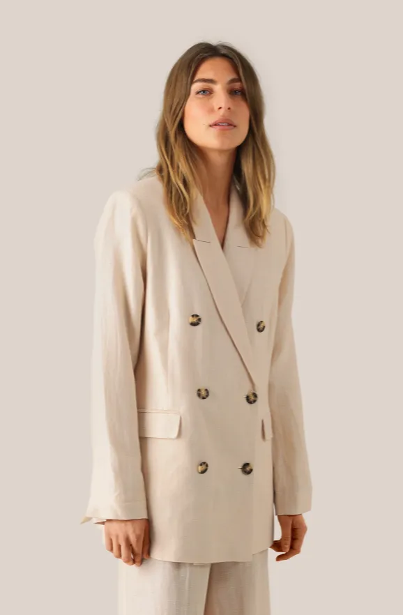 Lia Blazer - Cream Tan