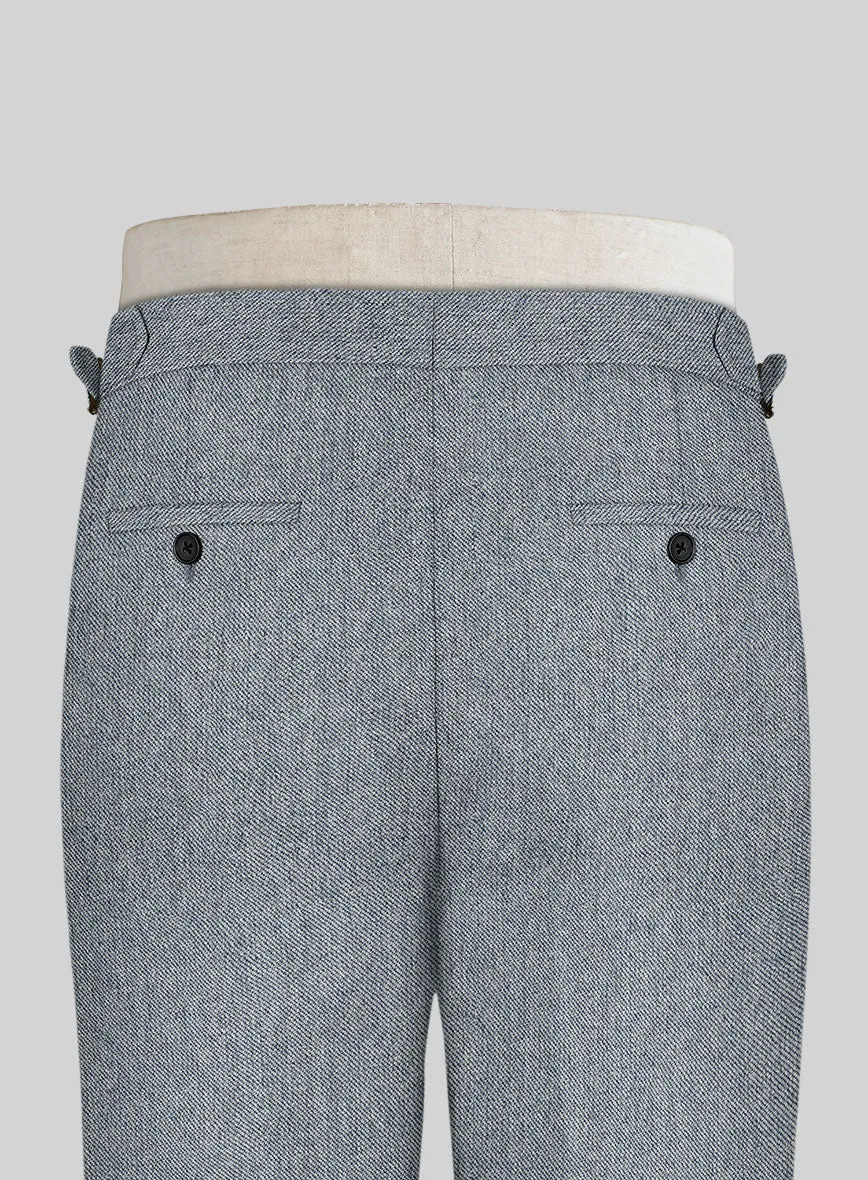 Light Blue Denim Highland Tweed Trousers