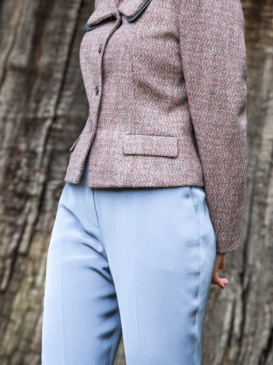 Light Grey Silk Trousers