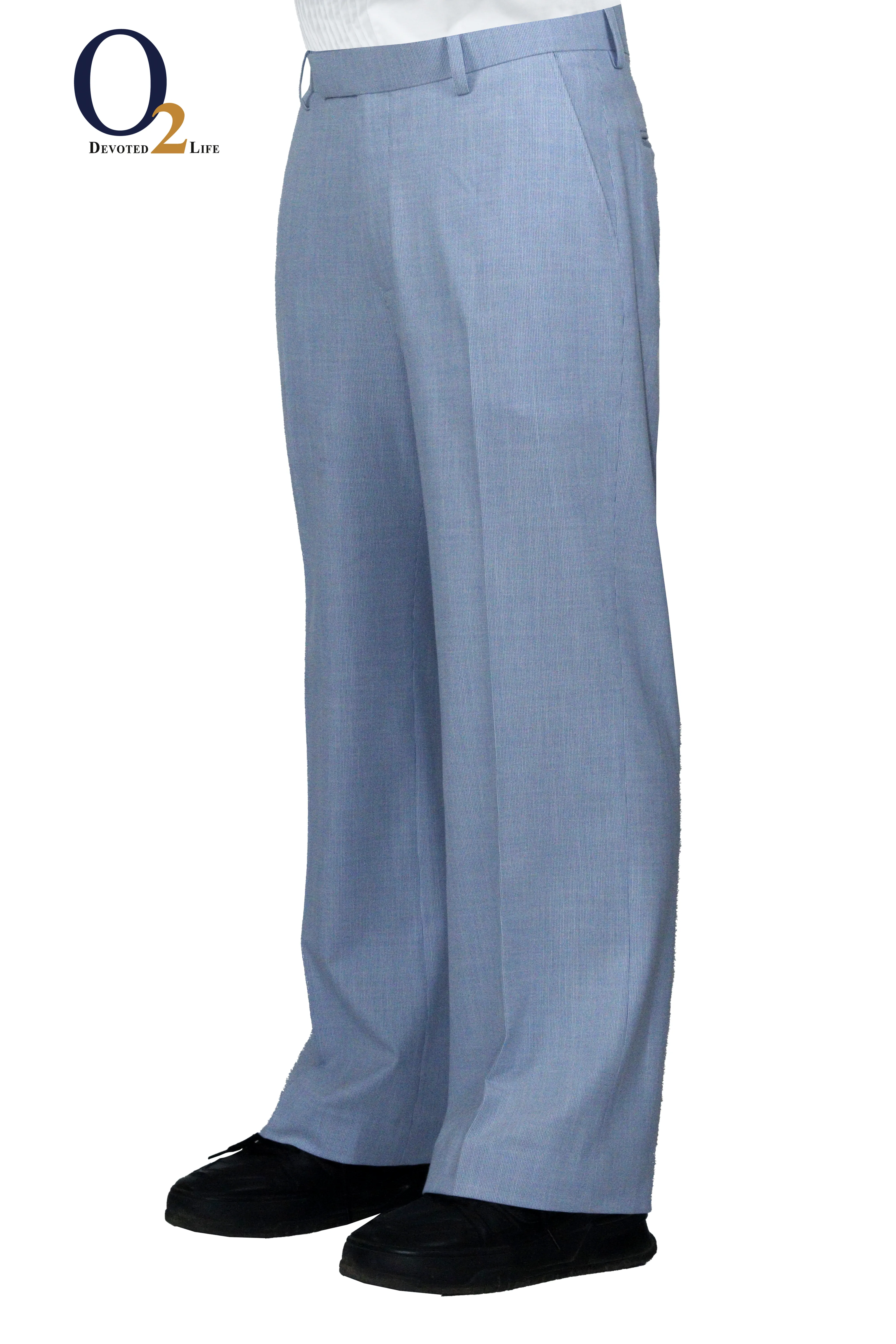 Light sky cashmere and linen Tigullio trousers