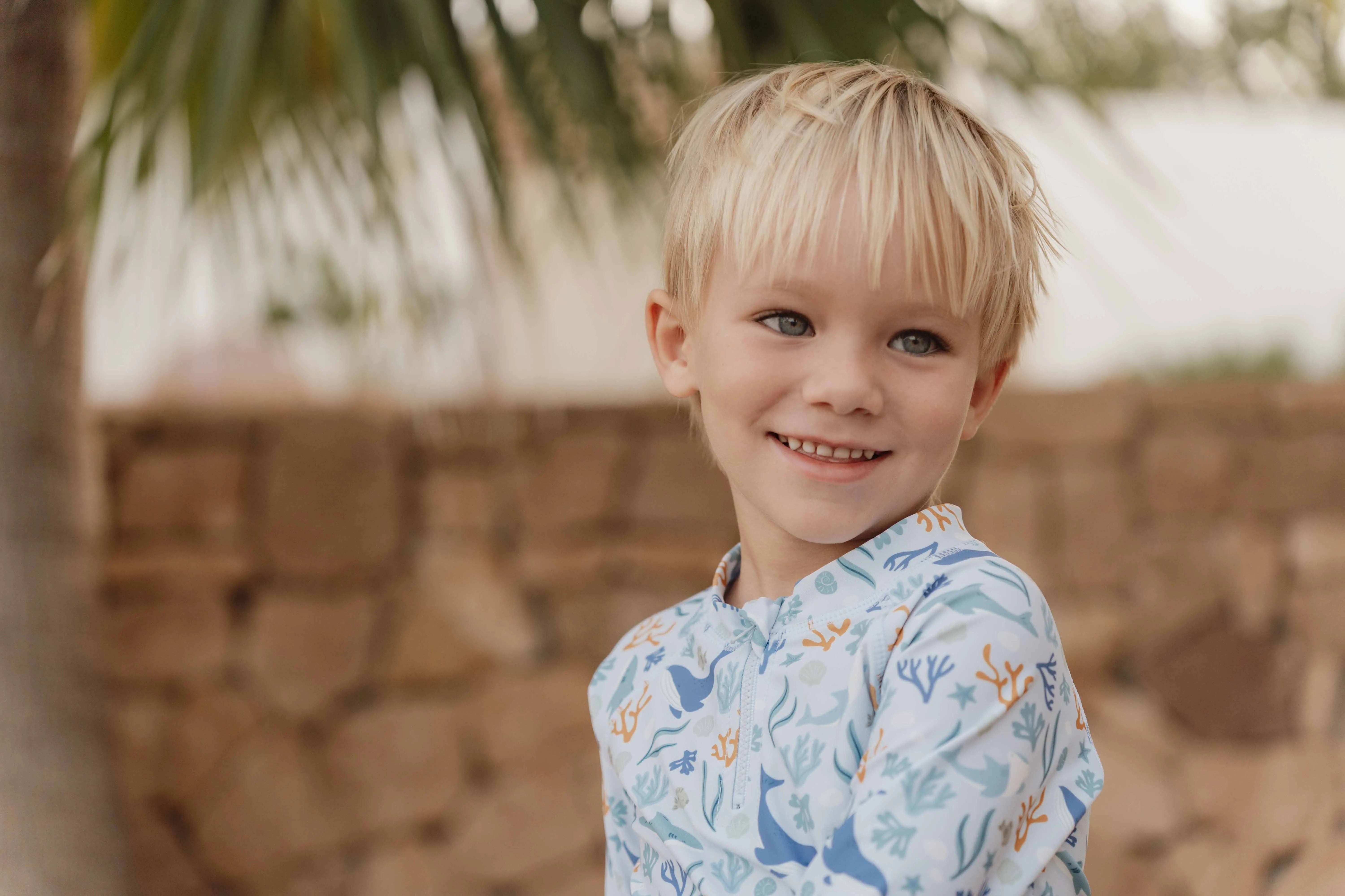 Little Dutch Swim Shirt Long Sleeve Ocean Dreams Blue